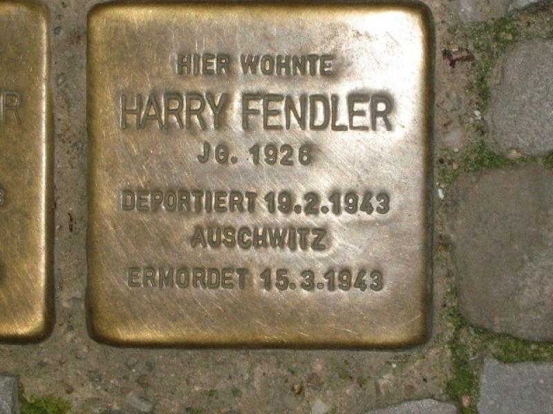 Stolperstein für Harry Fendler. Copyright: MTS