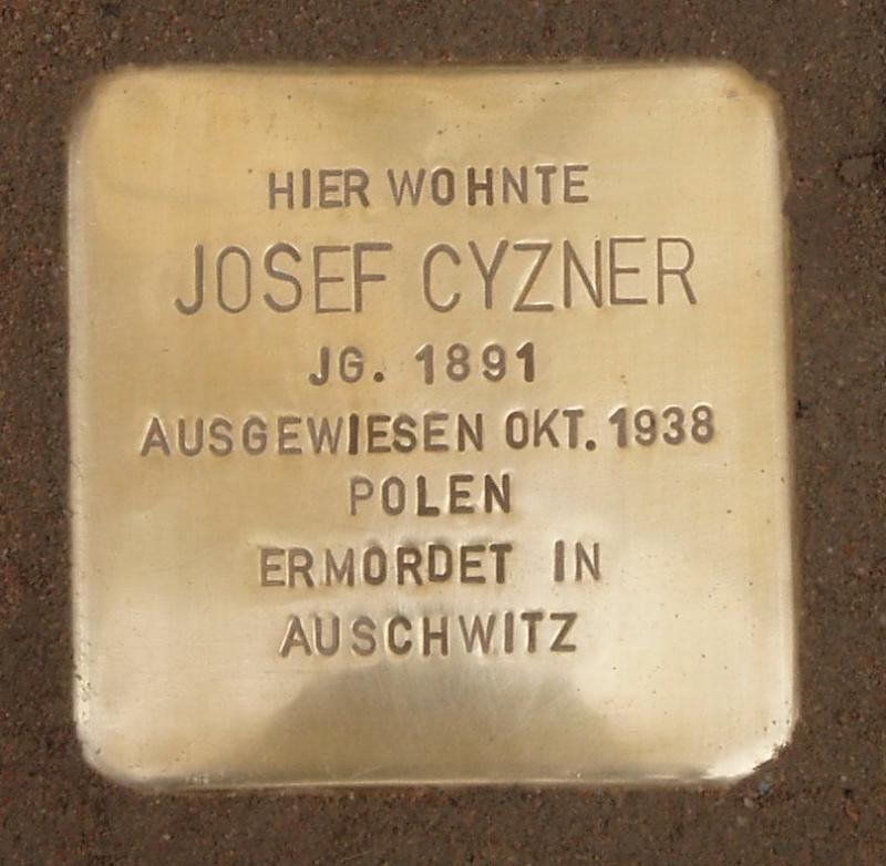 Stolperstein für Josef Cyzner © Indra Hemmerling