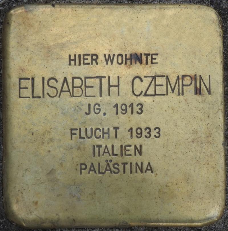 Stolperstein Elisabeth Czempin Bild: Stolpersteine-Initiative CW, Hupka
