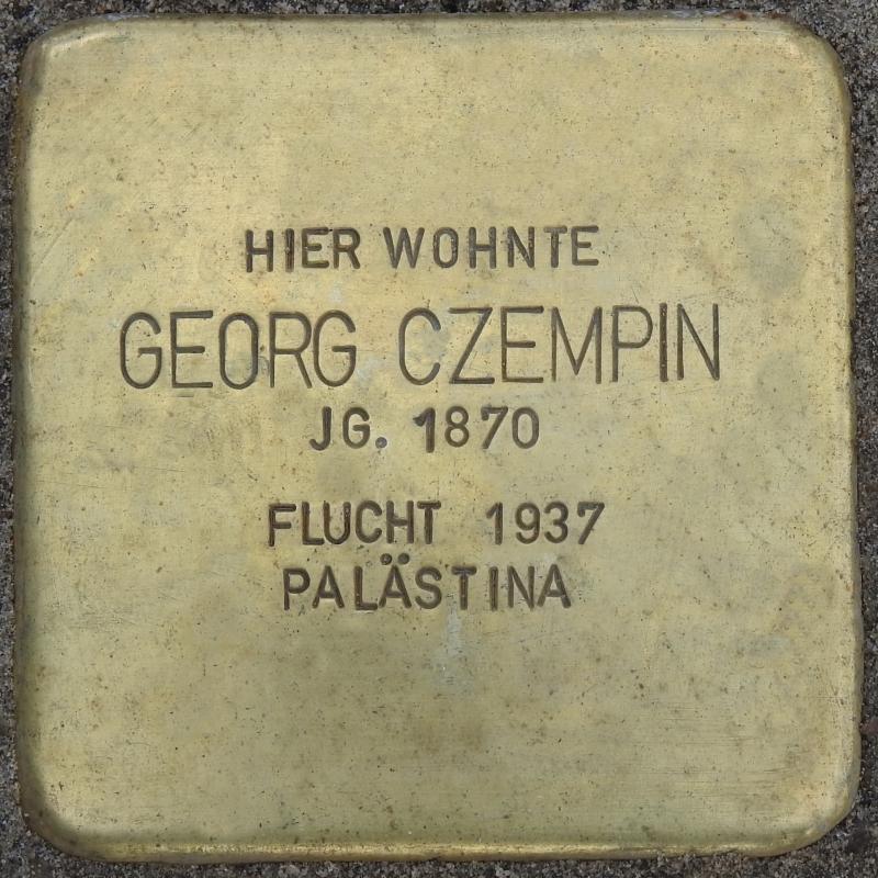 Stolperstein Georg Czempin Bild: Stolpersteine-Initiative CW, Hupka