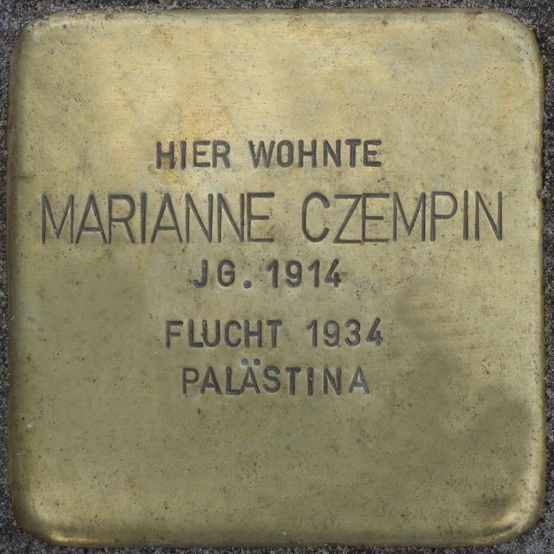 Stolperstein Marianne Czempin Bild: Stolpersteine-Initiative CW, Hupka