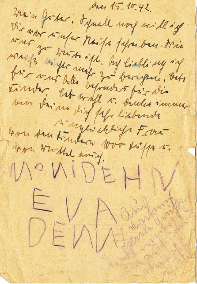 Dehnt Margot, Postkarte Rückseite © Familienbesitz