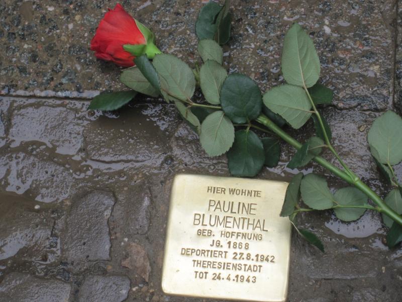 Stolperstein für Pauline Blumenthal. Copyright: MTS