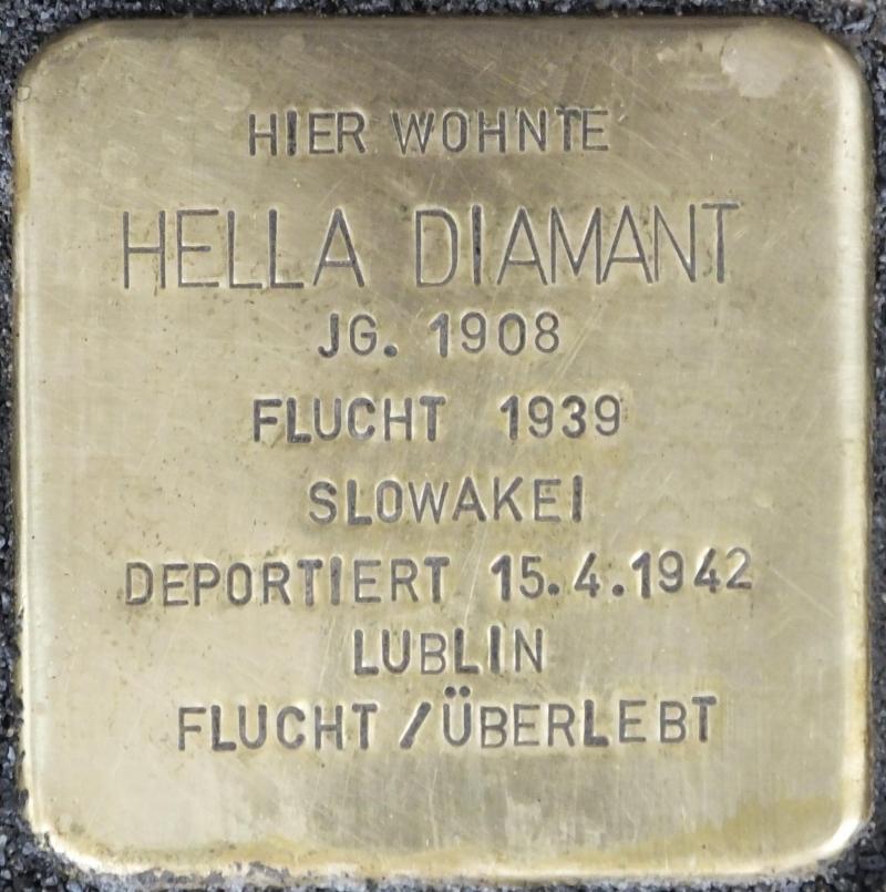 Stolperstein für Hella Diamant, Foto Stolpersteine-Initiative CW, Hupka, 2015
