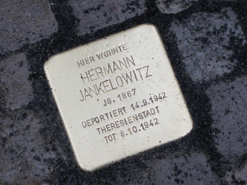 Stolperstein für Hermann Jankelowitz. Copyright: MTS