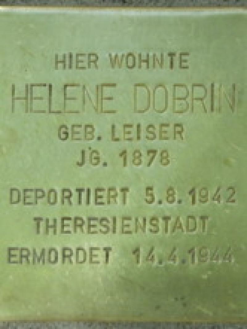 Stolperstein Helene Dobrin, Foto:H.-J. Hupka Bild: H.-J. Hupka
