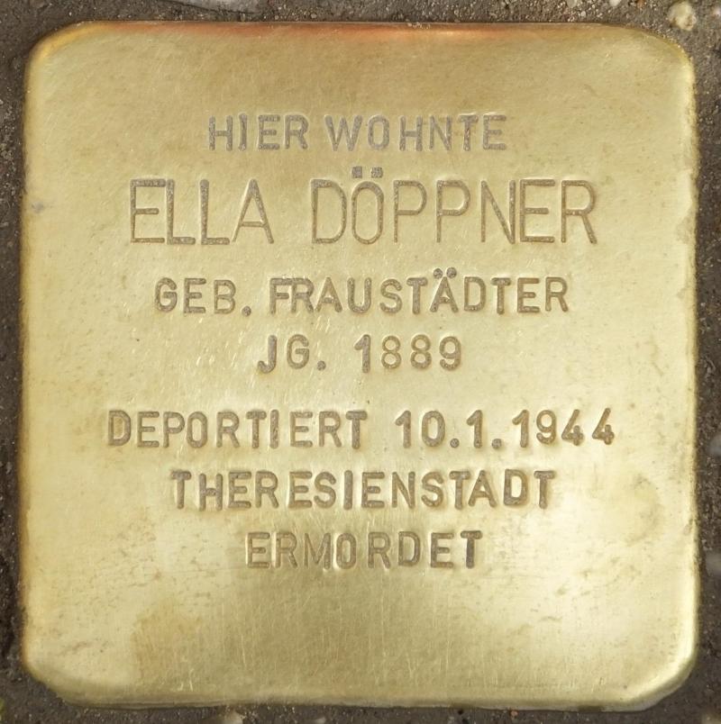 Stolperstein Ella Döppner Bild: Stolpersteine-Initiative CW, H.-J. Hupka