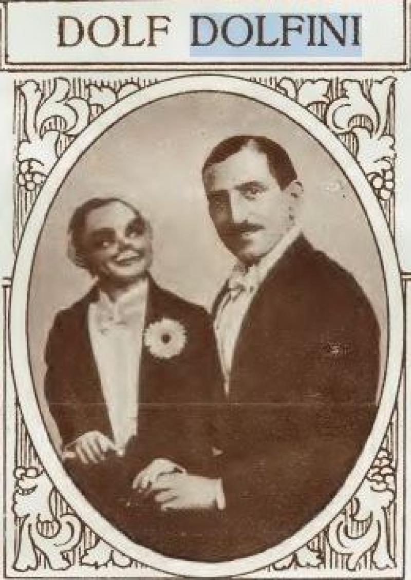 Auftrittsankündigung Dolf Dolfini (Adolf Zadek). Ausschnitt aus Cinema en Theater Nr. 21/1921, S. 10