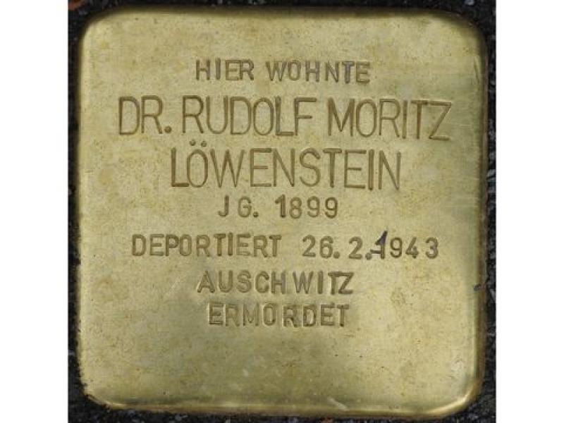 Stolperstein Rudolf Moritz Löwenstein © Stolpersteininitiative - Hupka