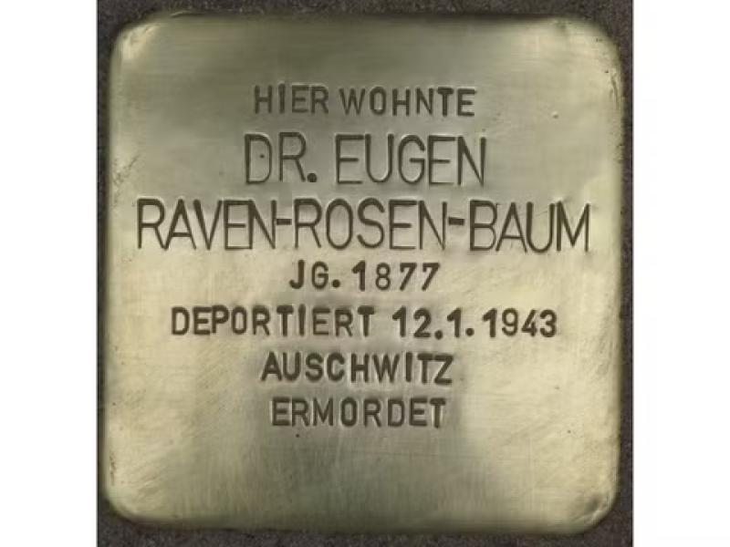 Stolperstein Dr. Eugen Raven-Rosen-Baum © H.J. Hupka
