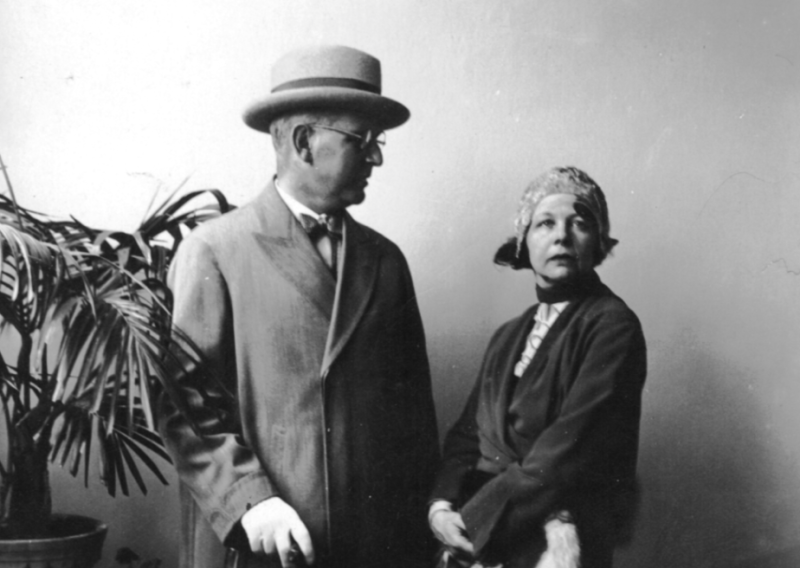 Dr. Gustav Bamberg und seine Frau Ella Alice, 1928