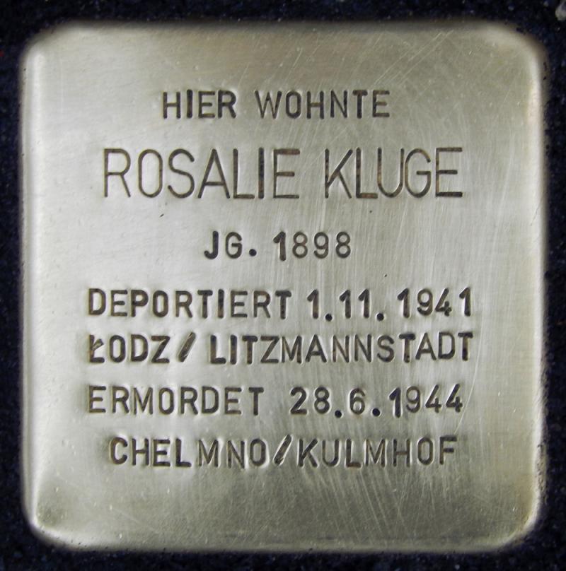 Stolperstein für Rosalie Kluge