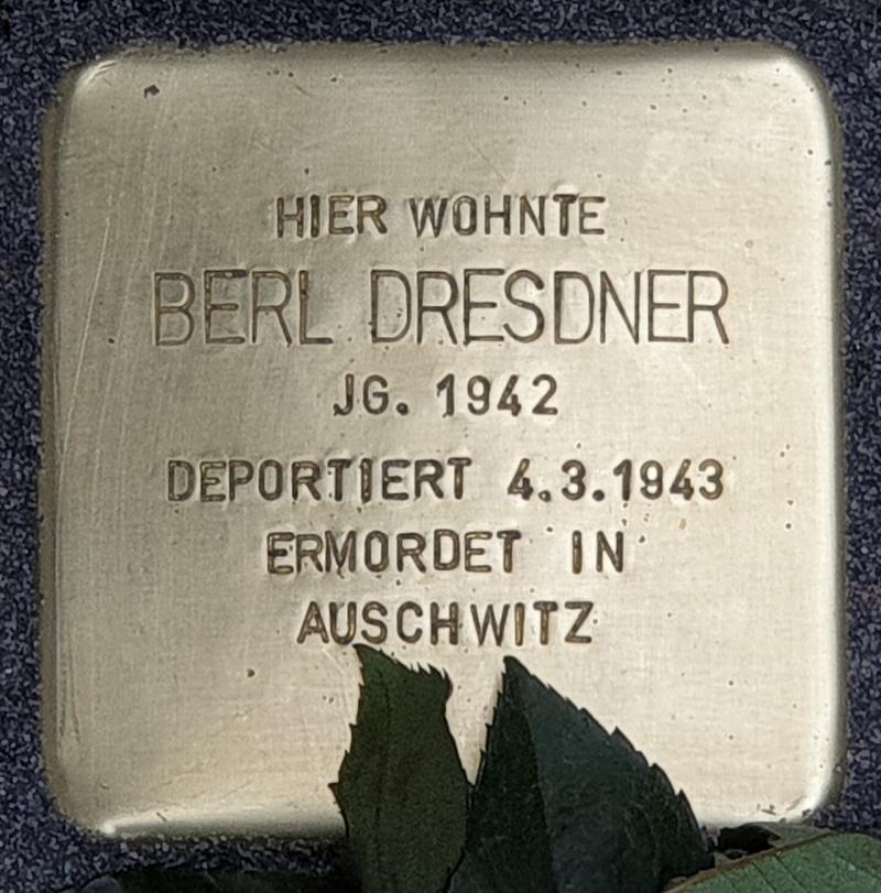 Stolperstein Berl Dresdner; Foto: OTFW