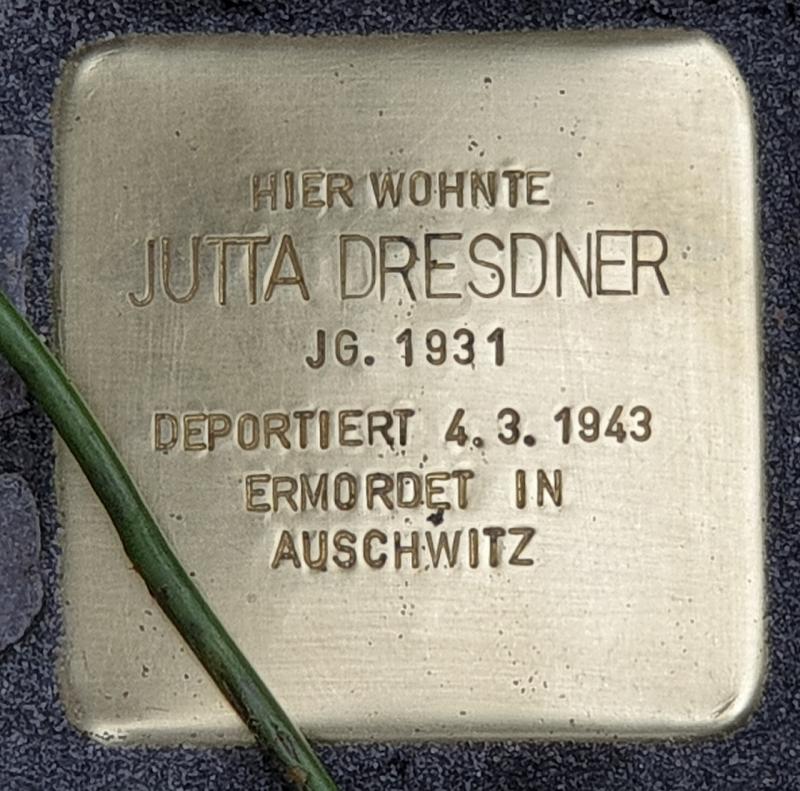 Stolperstein Jutta Dresdner, Foto: OTFW