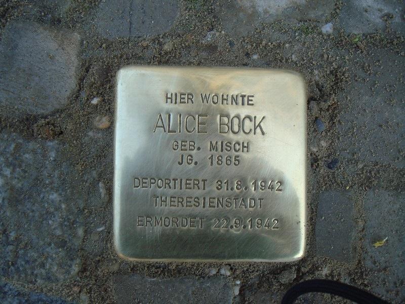 Stolperstein für Alice Bock