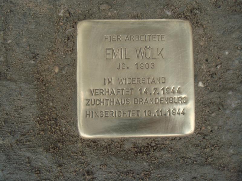 Stolperstein für Emil Wölk