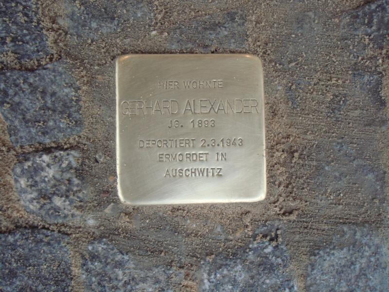 Stolperstein für Gerhard Alexander