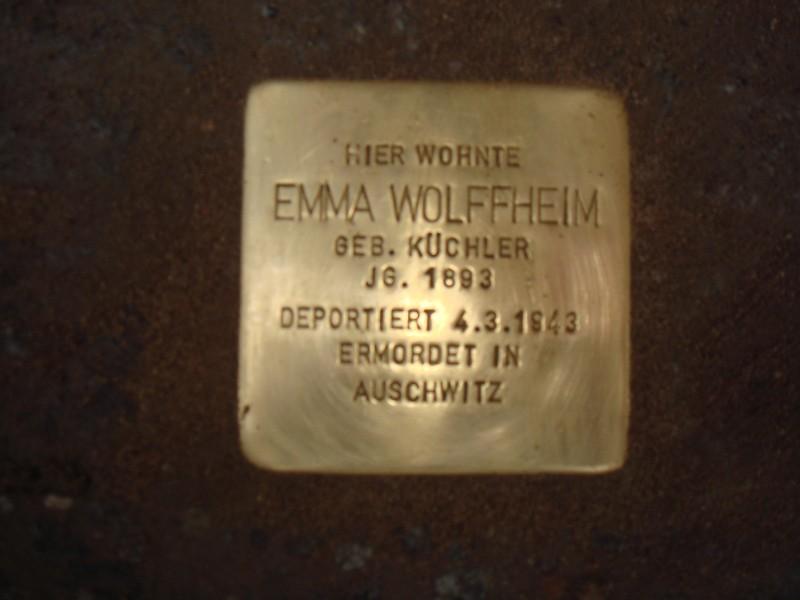 Stolperstein für Emma Wolffheim.