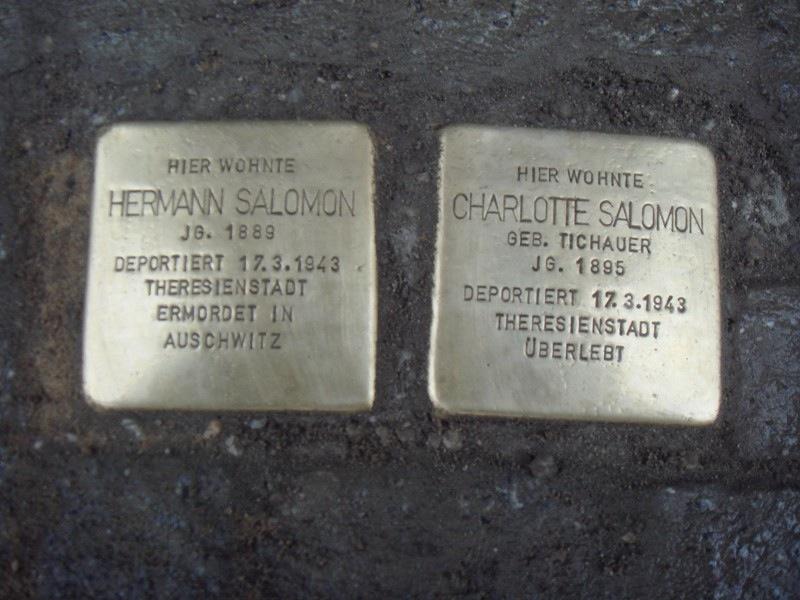 Stolpersteine für Hermann und Charlotte Salomon