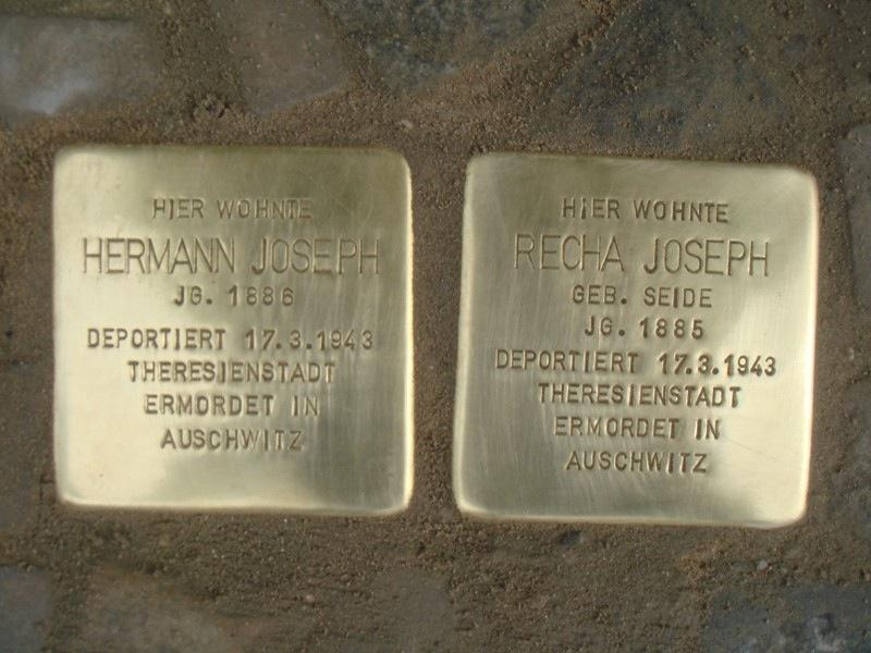Stolpersteine für Hermann und Recha Joseph