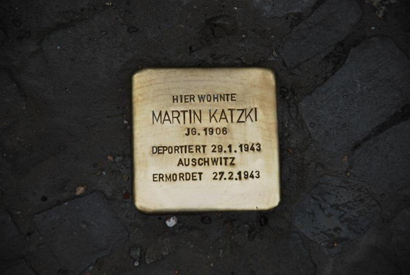 Stolperstein für Martin Katzki. Copyright: Mauren Antkowski