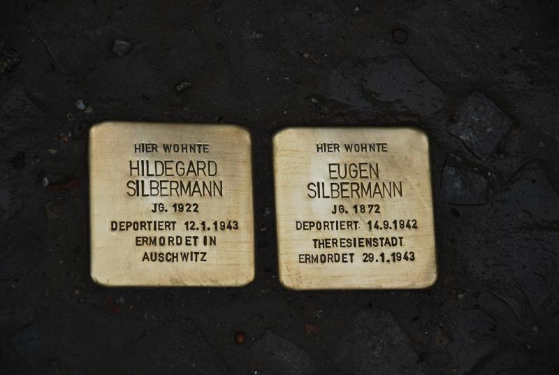 Stolpersteine für Hildegard und Eugen Silbermann. Copyright: Mauren Antkowski