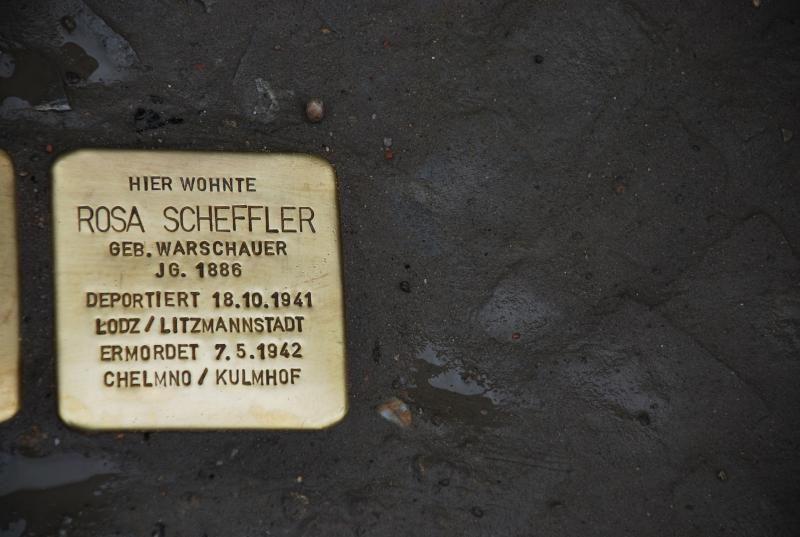 Stolperstein für Rosa Scheffler. Copyright: Mauren Antkowski