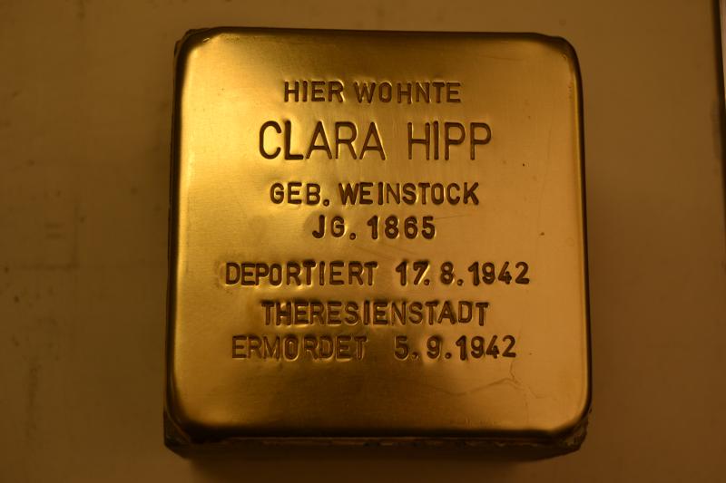 Stolperstein von Clara Hipp - Foto: Projekt-Stolpersteine Teltow-Zehlendorf