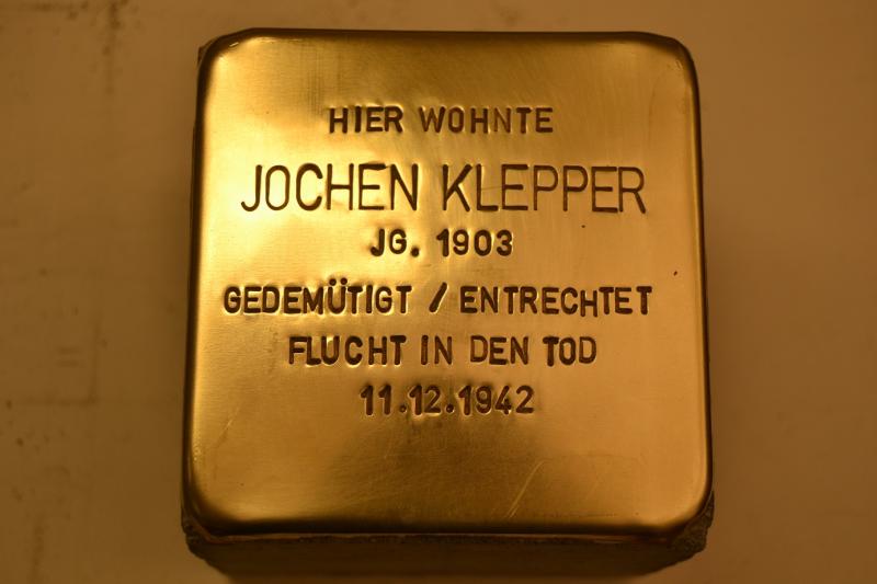 Stolperstein für Jochen Klepper - Foto: Projekt-Stolpersteine Teltow-Zehlendorf