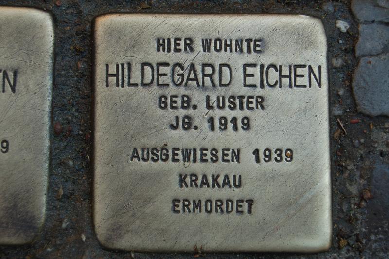 Stolperstein für Hildegard Eichen (c)Projekt-Stolpersteine