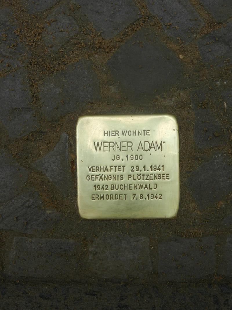 Stolperstein für Werner Adam