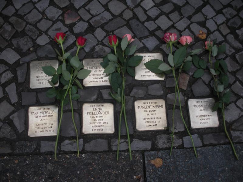 Stolpersteine für die Bewohner Drakestraße 47