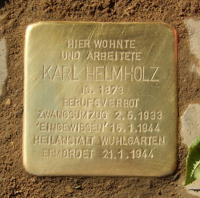 Stolperstein für Karl Helmholz