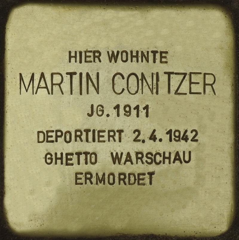 Stolperstein Martin Conitzer (Bild: Stolpersteine-Initiative CW, Hupka)