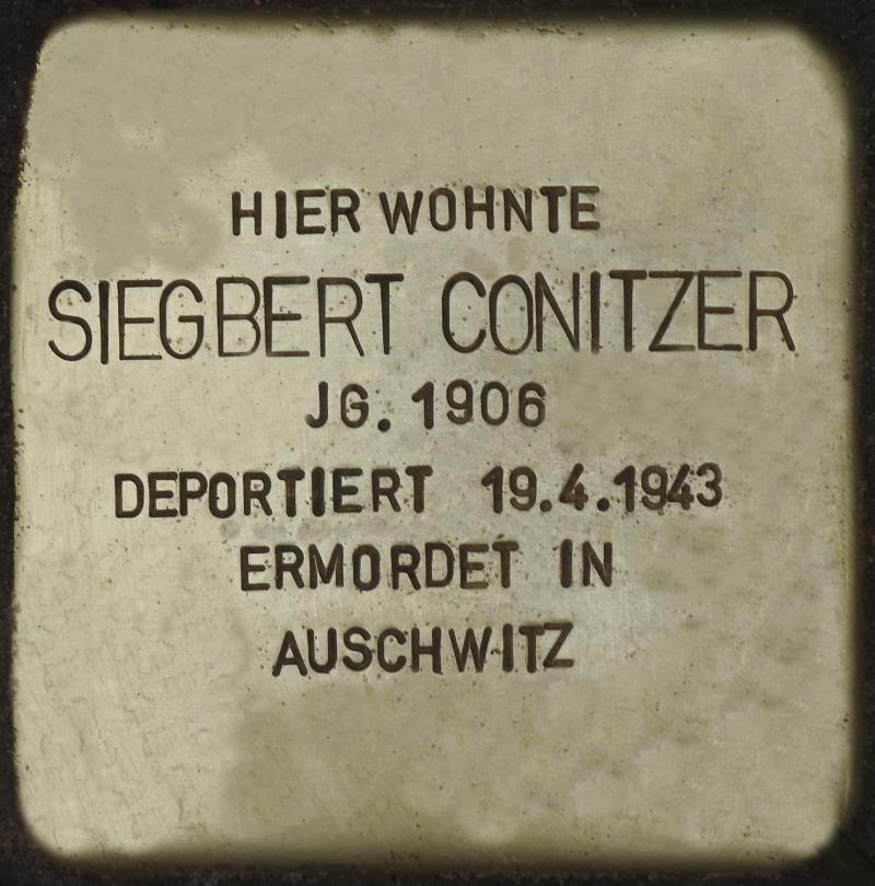 Stolperstein Siegbert Conitzer (Bild: Stolpersteine-Initiative CW, Hupka)