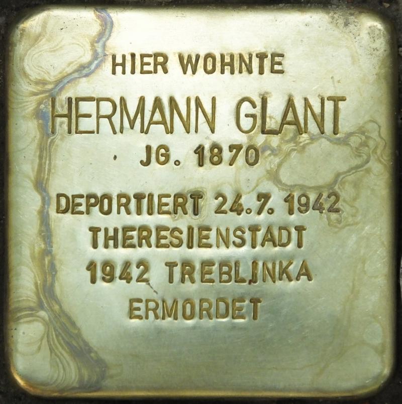 Stolperstein Hermann Glant © H.-J.Hupka, 2014