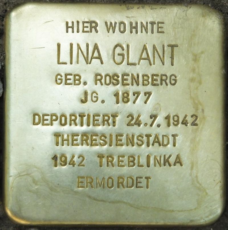 Stolperstein Lina Glant© H.-J. Hupka, 2014
