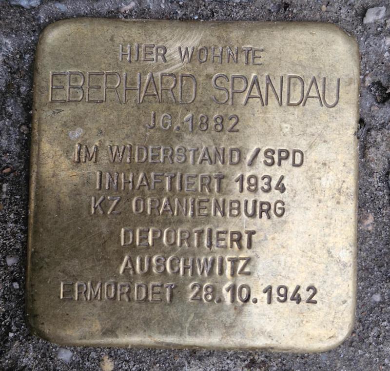 Stolperstein Eberhard Spandau © MTS