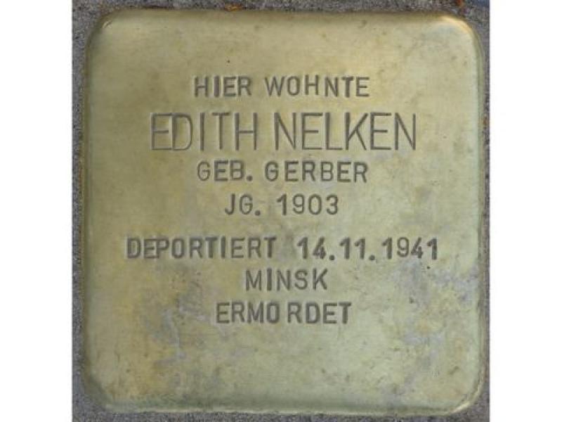 Stolperstein Edith Nelken, Foto: H. J. Hupka