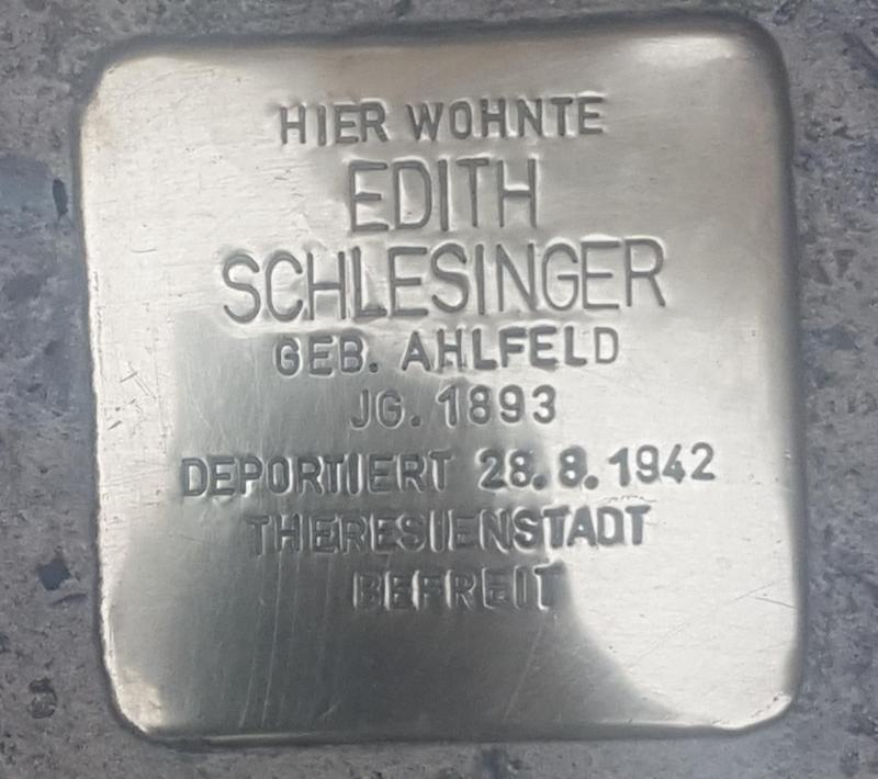 Stolperstein Edith Schlesinger, Foto: Initiative Mitte