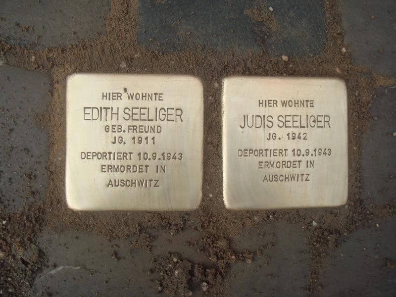 Stolpersteine für Edith und Judis Seeliger