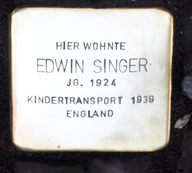 Stolperstein für Edwin Singer (© Bernd Surk)