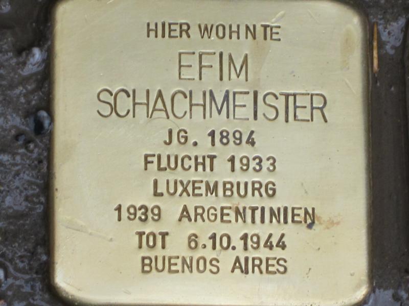 Stolperstein für Efim Schachmeister. Copyright: MTS