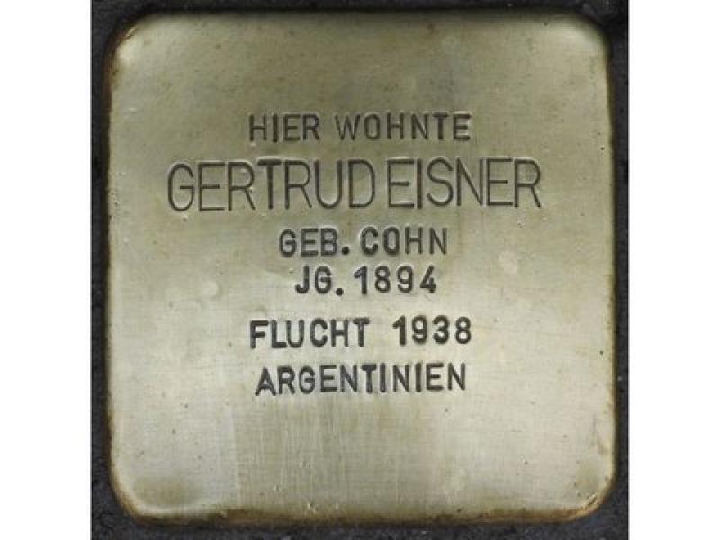 Stolperstein Gertrud Eisner, Bild: Bild: Stolpersteine-Initiative CW, Hupka