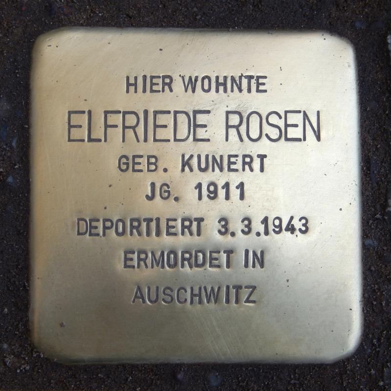 Stolperstein für Elfriede Rosen