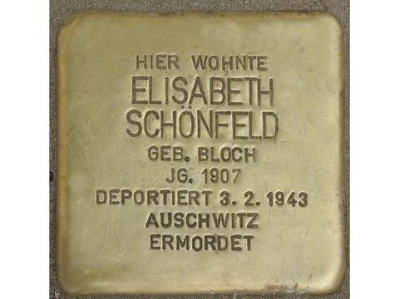 Stolperstein Elisabeth Schönfeld © H. J. Hupka