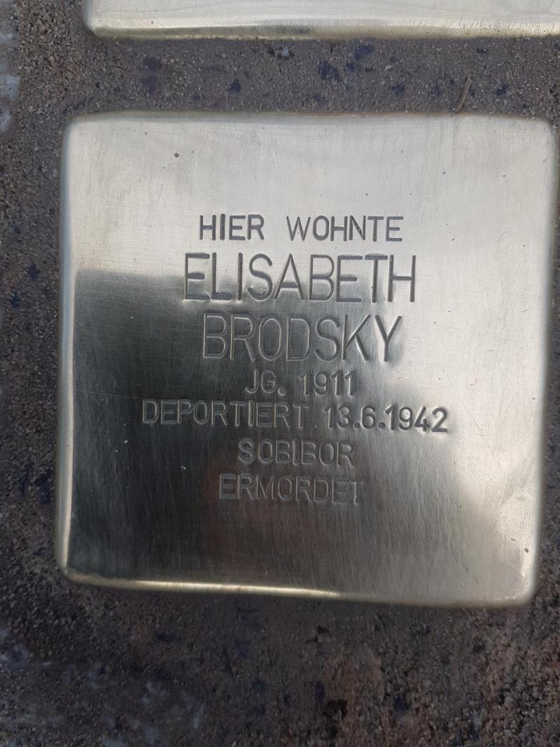 Stolperstein Elisabeth Brodsky, Foto: Initiative