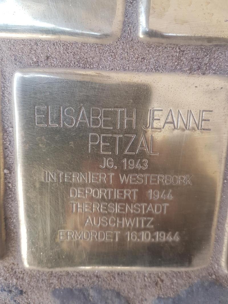 Stolperstein Elisabeth Jeanne Petzal, Foto: Initiative