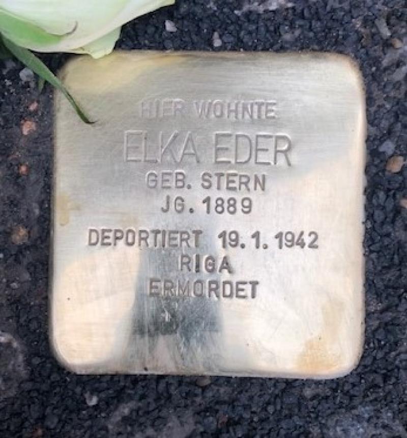 Stolperstein Elka Eder, geb. Stern © S. Davids