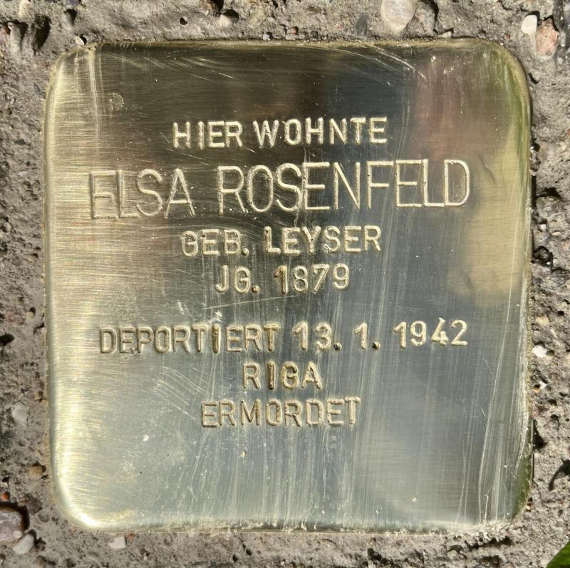 Stolperstein Elsa Rosenfeld © Dennis Adomatis